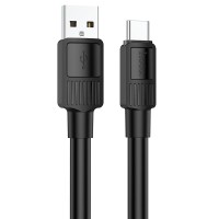 Кабель HOCO X84 Solid charging data cable USB to Type-C 3A 1m Black