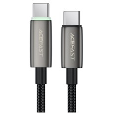 Кабель ACEFAST C23-03 intelligent power-off charging data cable Type-C to Type-C 60W 3A 1.2m Black