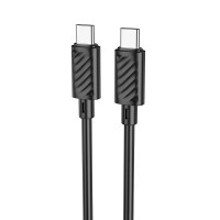 Кабель HOCO X88 Gratified charging data cable Type-C to Type-C 60W 3A 1m Black