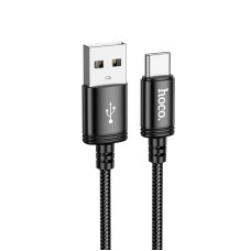 Кабель HOCO X89 Wind charging data cable USB to Type-C 3A 1m Black
