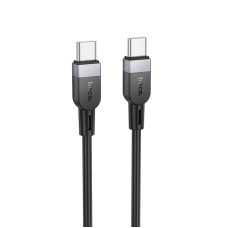 Кабель HOCO X109 Energy silicone charging data cable Type-C to Type-C 60W 3A 2m Black