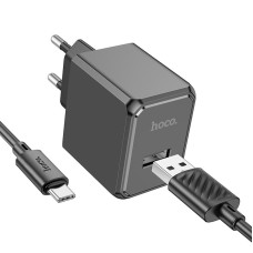 Мережевий зарядний пристрій Hoco CS11A Ocean single port charger Type-C cable 10.5W Black