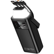 Повербанк портативний акумулятор Power bank Borofone BJ65 High four-cables 22.5W+PD20W 30000 mAh Black