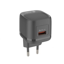 Мережевий зарядний пристрій Veron VR-C18Q Fast Charger Lightning cable 18W Black