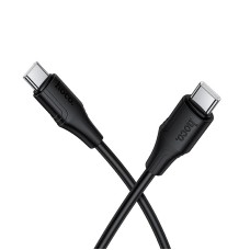 Кабель HOCO X124 Bien silicone charging data cable Type-C to Type-C 60W 3A 1m Black