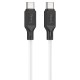 Кабель HOCO X90 Cool silicone charging data cable Type-C to Type-C 60W 3A 1m White