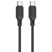 Кабель HOCO X90 Cool silicone charging data cable Type-C to Type-C 60W 3A 1m Black