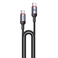 Кабель Yesido CA186 Flash Fast Cable Type-C to Type-C 2400W 5A 2m Black