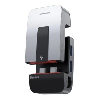 USB-Хаб Baseus Armor Age Bracket 9в1 Type-C to HDMI+3xUSB 3.0+3.5 mm Jack+RJ45+3xUSB-C Grey CAHUB-AJ0G