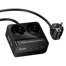 Подовжувач мережі фільтр HOCO AC27 Descanso 2-socket PD 2500W 2m Black
