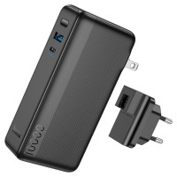 Повербанк портативний акумулятор Power bank Hoco Q16 Friendly US/EU 22.5W 10000 mAh Black