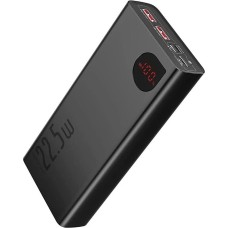 Повербанк портативний акумулятор Power bank Baseus Adaman Metal Digital Display 22.5W 20000 mAh Black PPAD070101