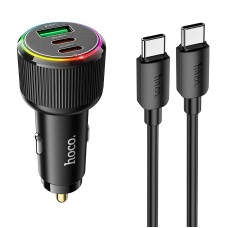 Автомобільний зарядний пристрій HOCO NZ17 Avant-garde Car charger Type-C set 3A 75W Black