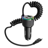 Автомобільний зарядний пристрій HOCO NZ17A Avant-garde 50W/3A Black