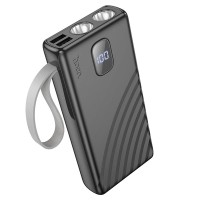 Повербанк портативний акумулятор Power bank Hoco J129A Nature flashlight 20000 mAh Black