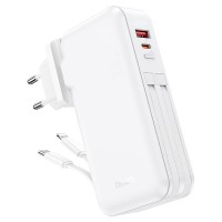 Повербанк портативний акумулятор Power Bank Hoco J126 Travel 22.5W (US/EU) 10000 mAh White