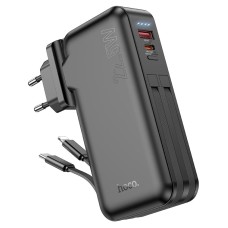 Повербанк портативний акумулятор Power bank Hoco J126 Travel 22.5W (US/EU) 10000 mAh Black