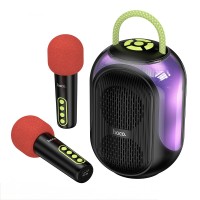 Портативна колонка Bluetooth HOCO DS68 Cool RGB BT speaker with 2 microphones 10W Black