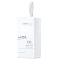 Повербанк портативний акумулятор Power bank REMAX RPP-650 100W 60000mAh White