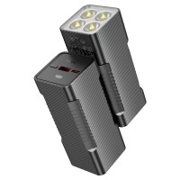 Повербанк портативний акумулятор Power bank Hoco Q15 Flashlight 22.5W 10000 mAh Black