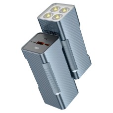Повербанк портативний акумулятор Power Bank Hoco Q15 Flashlight 22.5W 10000 mAh Metal Grey