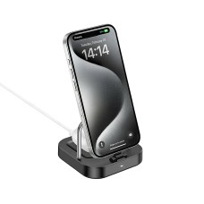 Бездротовий зарядний пристрій Hoco CQ16B Astute 2-in-1 desktop charger Black