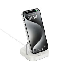 Бездротовий зарядний пристрій Hoco CQ16B Astute 2-in-1 desktop charger Milky White