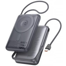 Повербанк портативний акумулятор Power Bank Hoco Q43 Clever MagSafe магнітний 20W 10000 mAh Metal Gray