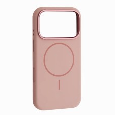 Чохол xVibe Silicone Case Metal with MagSafe for iPhone 17 Pro Max Pink
