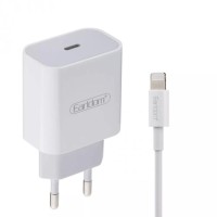 Мережевий зарядний пристрій Earldom ES-EU3 Home Charger Lightning cable 20W White