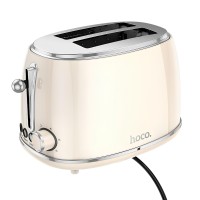 Тостер Hoco HE50 Retro toaster 850W 38mm slot Milky white