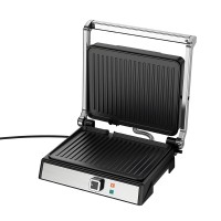 Електрогриль HOCO HE40 Dual heating smokeless non-stick electric frying pan 1800W 5 mode temp Silver