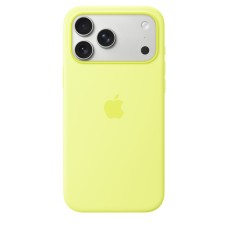 Чохол Silicone with MagSafe для iPhone 17 Pro Neon yellow