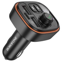 FM - трансмітер Borofone BC59 Heroic (USB-A/USB-C) 5V/3A Black