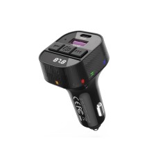 FM - трансмітер XO BCC17 Smart Bluetooth MP3 A+C Dual Port PD30W Black