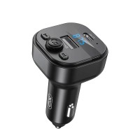 FM - трансмітер XO BCC18 Smart Bluetooth MP3 Car Charger Type-C 3A Black