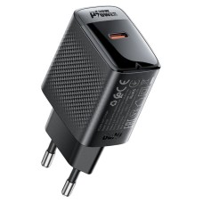 Мережевий зарядний пристрій ACEFAST A102 GaN single USB-C fast charger 30W Black