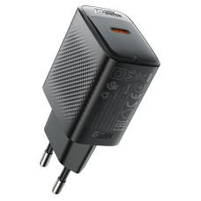 Мережевий зарядний пристрій ACEFAST A104 GaN single USB-C fast charger 25W Black