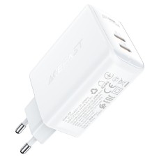 Мережевий зарядний пристрій ACEFAST A29 GaN charger 50W White