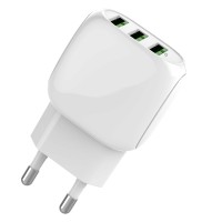 Мережевий зарядний пристрій LDNIO A3315 Micro USB Cable 15.5W White