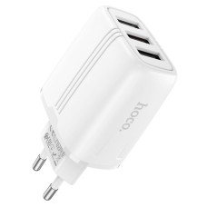 Мережевий зарядний пристрій HOCO N15 Amazing three-port charger 17W White