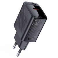 Мережевий зарядний пристрій ACEFAST A82 GaN single USB-C charger 20W Black