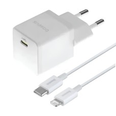 Мережевий зарядний пристрій Baseus Palm Fast Charger Lightning cable 20W White E0116400
