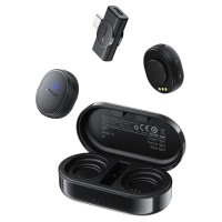 Бездротовий мікрофон ACEFAST R3 wireless lavalier microphones AI Type-C 2 мікрофона Black