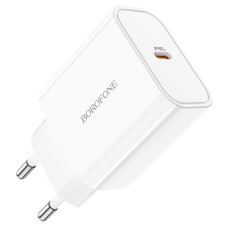 Мережевий зарядний пристрій BOROFONE BA57A Easy Speed single port charger 20W White