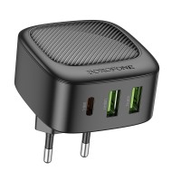 Мережевий зарядний пристрій Borofone BAS23A Lucky PD charger 30W Black