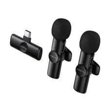 Бездротовий мікрофон BOROFONE BFK16A Wireless Microphone Type-C 2 мікрофона Black