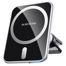 Автомобільний тримач із бездротовою зарядкою BOROFONE BH43 Xperience magnetic wireless Magsafe 15W Black
