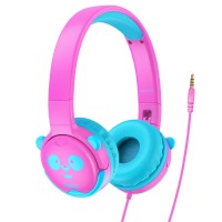 Дротові навушники HOCO W31 Children headphones Panda Rose-Red