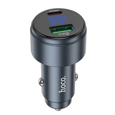 Автомобільний зарядний пристрій Hoco Z57B Glorious dual-port 3A 63W Transparent Grey